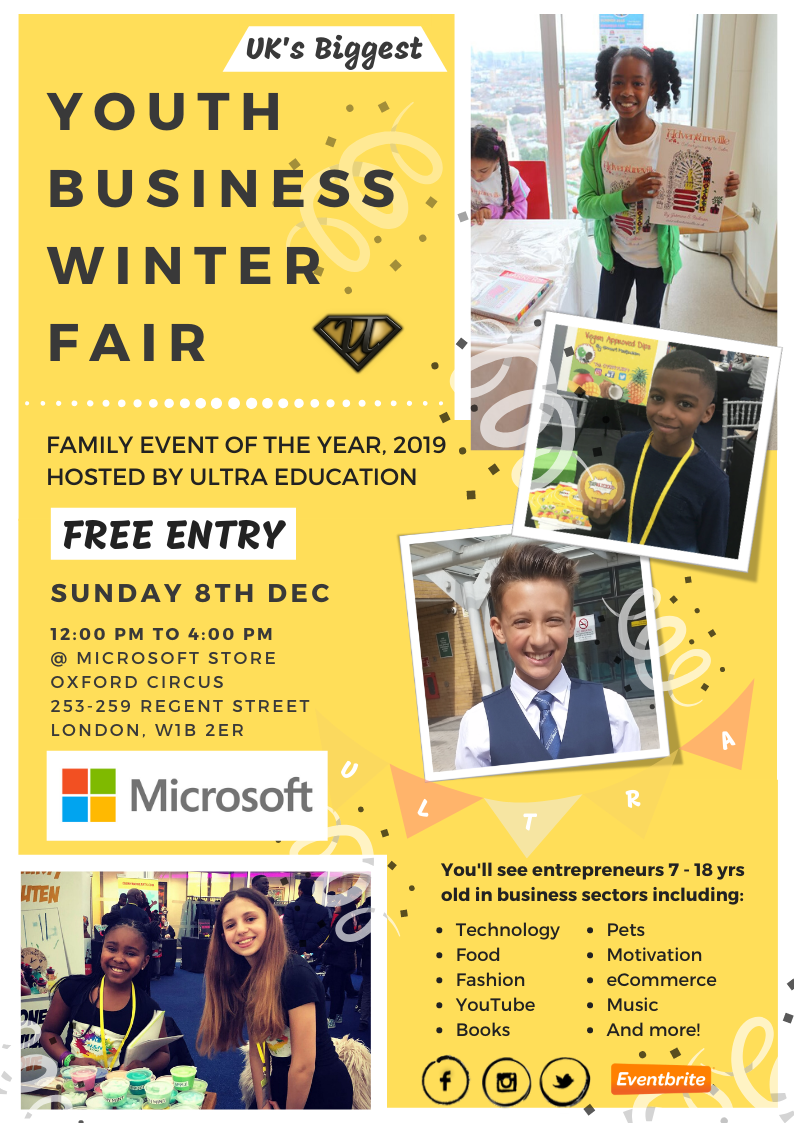 Read more about the article YOUTH BUSINESS WINTER FAIR @ MICROSOFTS FLAGSHIP STORE IN OXFORD CIRCUS