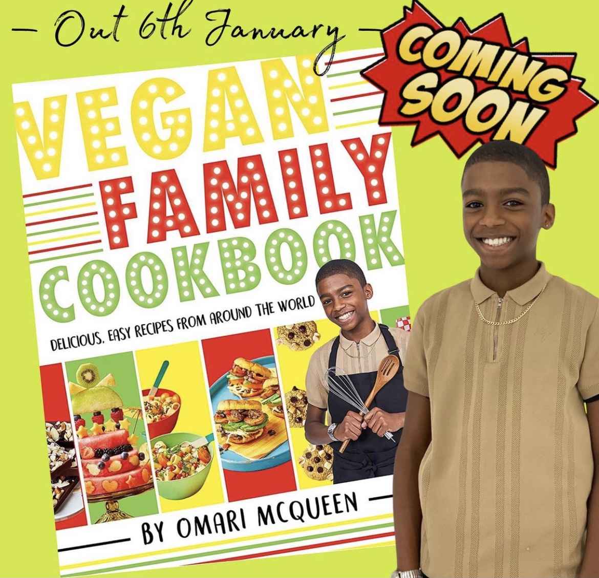Read more about the article Omari McQueen releases second cookbook with Scholastic!